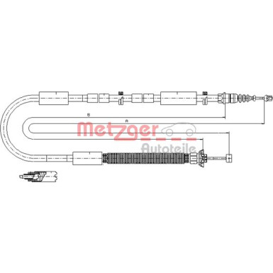 Metzger | Seilzug, Feststellbremse | 12.0706
