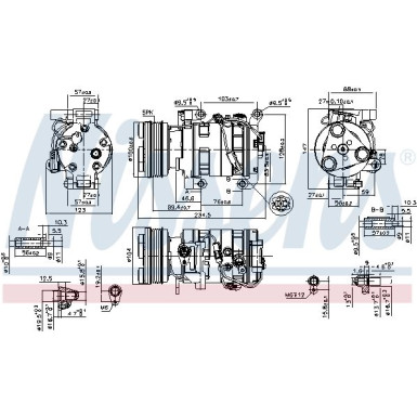 Nissens | Kompressor, Klimaanlage | 89550