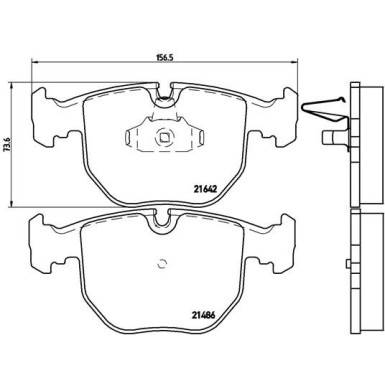 Brembo | Bremsbelagsatz, Scheibenbremse | P 06 021