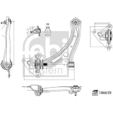 FEBI BILSTEIN 186639 Querlenker, Lenker, Radaufhängung