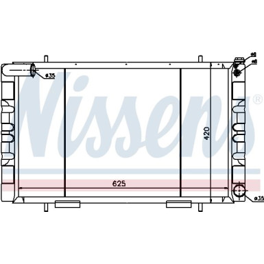 Nissens | Kühler, Motorkühlung | 64018