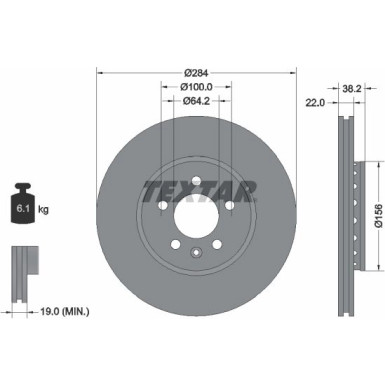 Textar | Bremsscheibe | 92103400