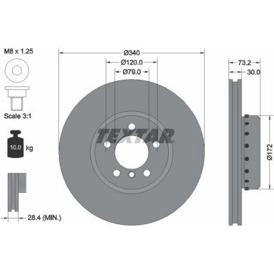 Textar | Bremsscheibe | 92264925