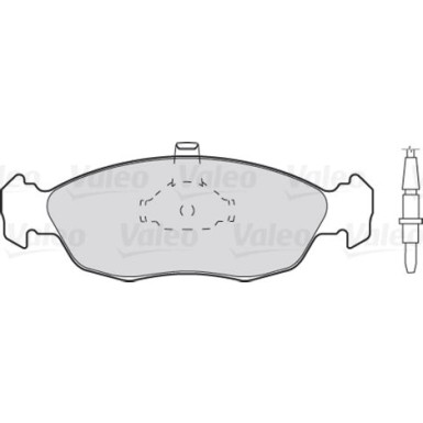 Valeo | Bremsbelagsatz, Scheibenbremse | 301038