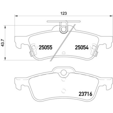 Brembo | Bremsbelagsatz, Scheibenbremse | P 28 070