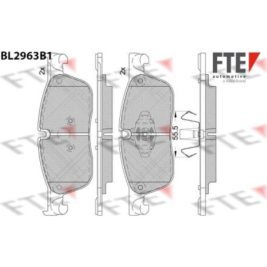 FTE | Bremsbelagsatz, Scheibenbremse | 9011207