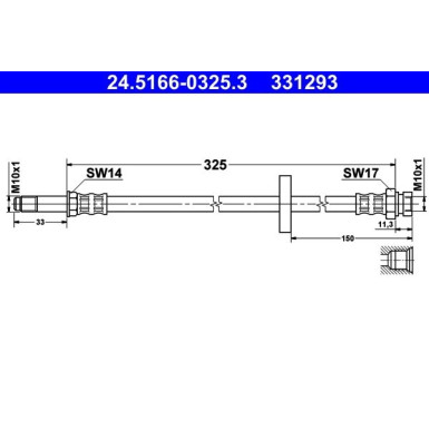 ATE | Bremsschlauch | 24.5166-0325.3