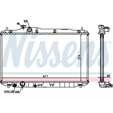 Nissens | Kühler, Motorkühlung | 68134A