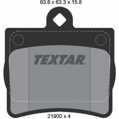 Textar | Bremsbelagsatz, Scheibenbremse | 2190003