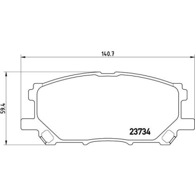 Brembo | Bremsbelagsatz, Scheibenbremse | P 83 067