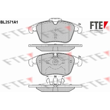 FTE | Bremsbelagsatz, Scheibenbremse | 9010822