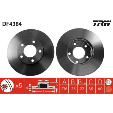 TRW | Bremsscheibe | DF4384