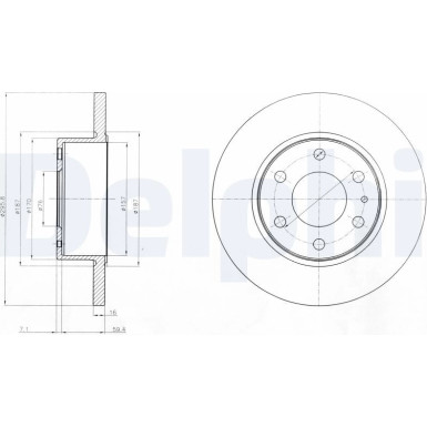 Delphi | Bremsscheibe | BG4165