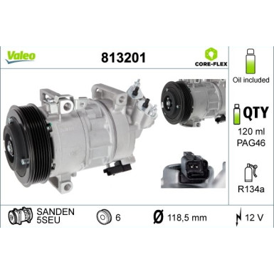 Valeo | Kompressor, Klimaanlage | 813201