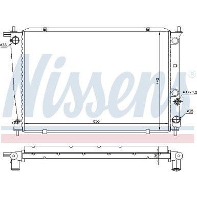 Nissens | Kühler, Motorkühlung | 67039