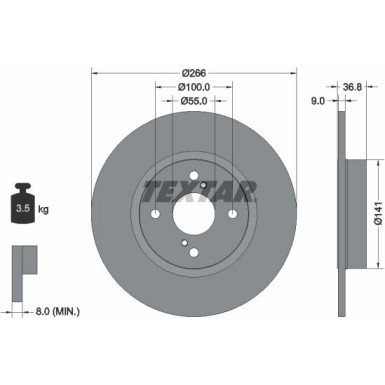 Textar | Bremsscheibe | 92169203