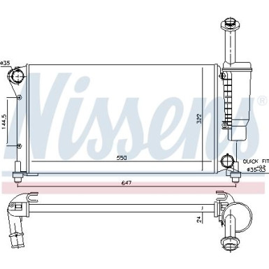 Nissens | Kühler, Motorkühlung | 617852