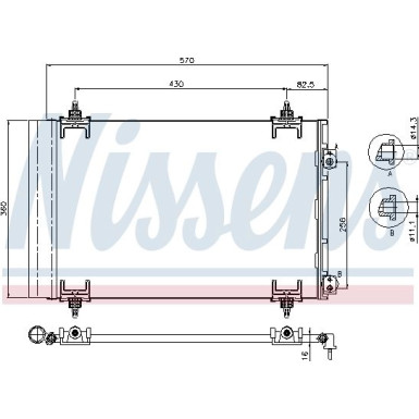 Nissens | Kondensator, Klimaanlage | 94826