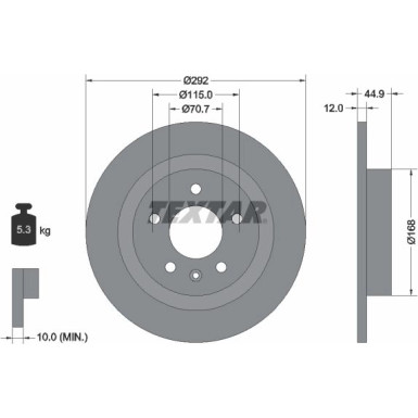 Textar | Bremsscheibe | 92205703