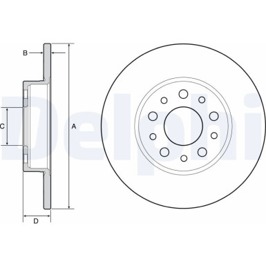 Delphi | Bremsscheibe | BG4655C