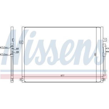 Nissens | Kondensator, Klimaanlage | 94464