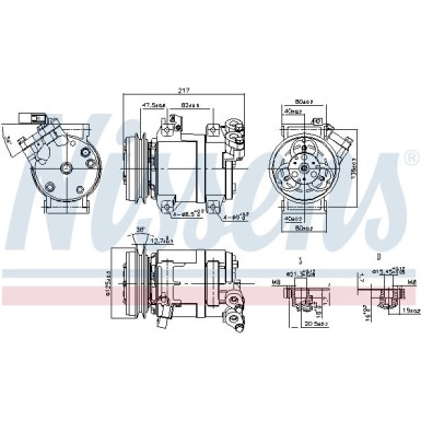 Nissens | Kompressor, Klimaanlage | 890064