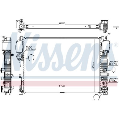 Nissens | Kühler, Motorkühlung | 67107A