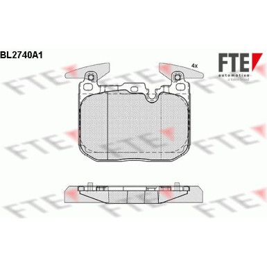 FTE | Bremsbelagsatz, Scheibenbremse | 9010954