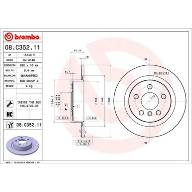 Brembo | Bremsscheibe | 08.C352.11