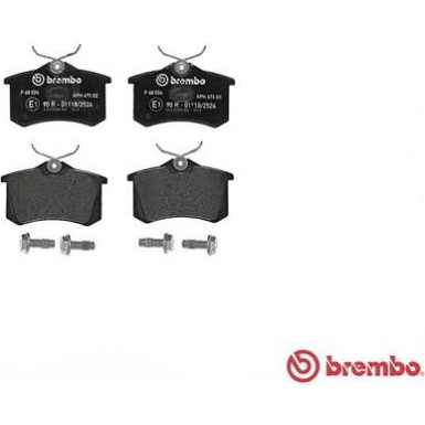 BREMBO P 68 024 Bremsbeläge exkl. Verschleißwarnkontakt, mit Bremssattelschrauben