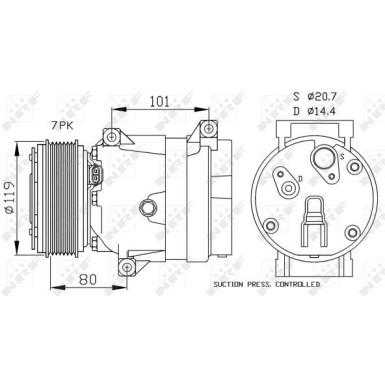 NRF | Kompressor, Klimaanlage | 32481