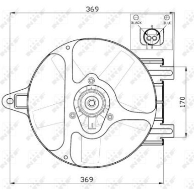 NRF | Lüfter, Motorkühlung | 47454
