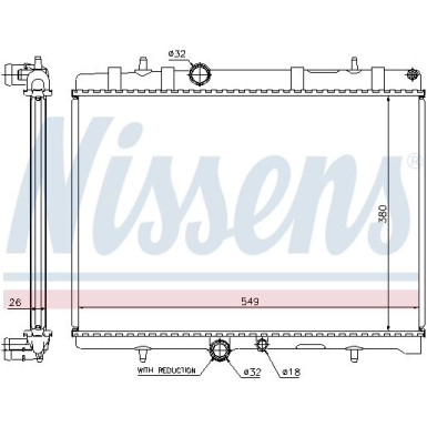 Nissens | Kühler, Motorkühlung | 63607A