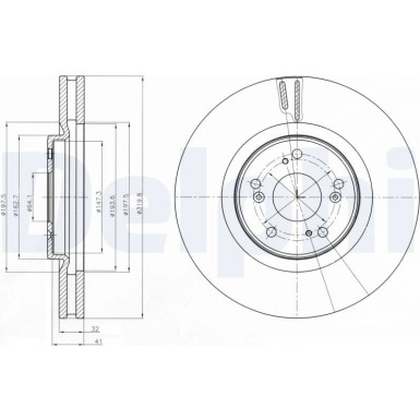 Delphi | Bremsscheibe | BG4225