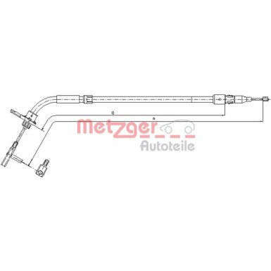 Metzger | Seilzug, Feststellbremse | 10.9333