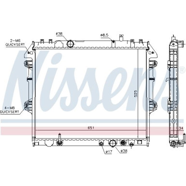 Nissens | Kühler, Motorkühlung | 646897