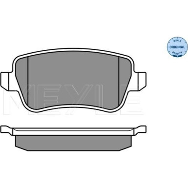 Meyle | Bremsbelagsatz, Scheibenbremse | 025 243 4817