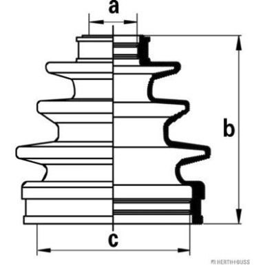 Herth+Buss Jakoparts | Faltenbalgsatz, Antriebswelle | J2862000