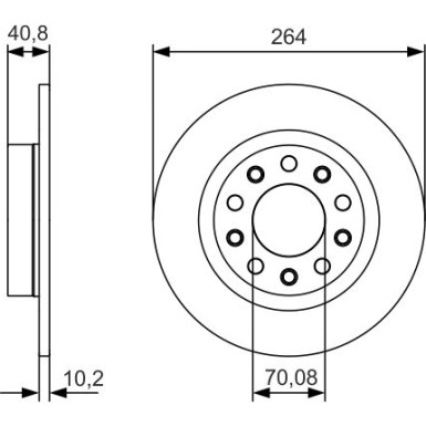 BOSCH | Bremsscheibe | 0 986 479 C41