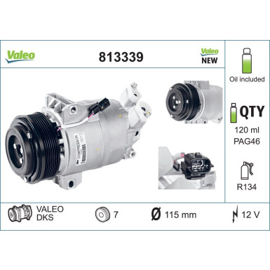 Valeo | Kompressor, Klimaanlage | 813339