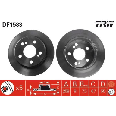 TRW | Bremsscheibe | DF1583