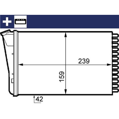 Mahle | Wärmetauscher, Innenraumheizung | AH 155 000S