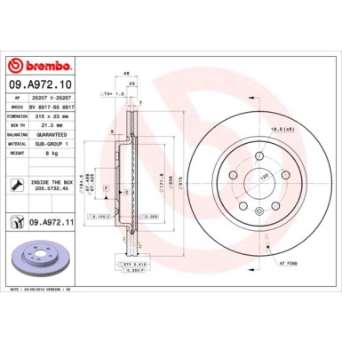 Brembo | Bremsscheibe | 09.A972.11