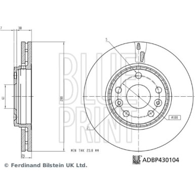 Blue Print | Bremsscheibe | ADBP430104