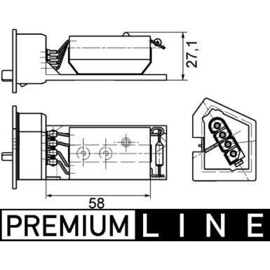 Mahle | Widerstand, Innenraumgebläse | ABR 11 000P