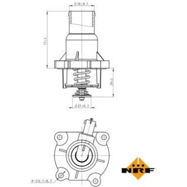 NRF | Thermostat, Kühlmittel | 725033