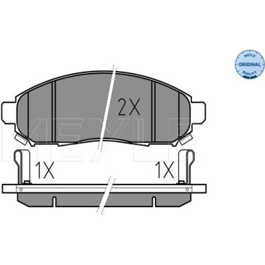 Meyle | Bremsbelagsatz, Scheibenbremse | 025 242 2716/W