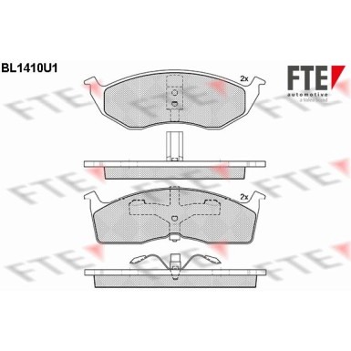 FTE | Bremsbelagsatz, Scheibenbremse | 9010184 FTE | Bremsbelagsatz, Scheibenbremse | 9010184