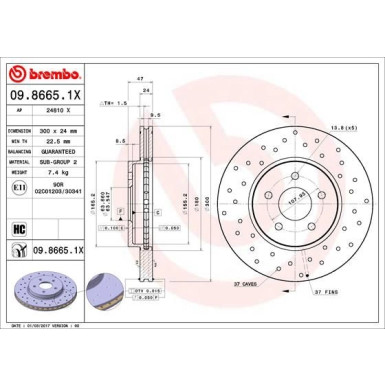 Brembo | Bremsscheibe | 09.8665.1X