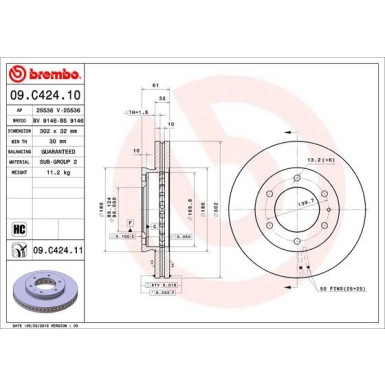 Brembo | Bremsscheibe | 09.C424.11